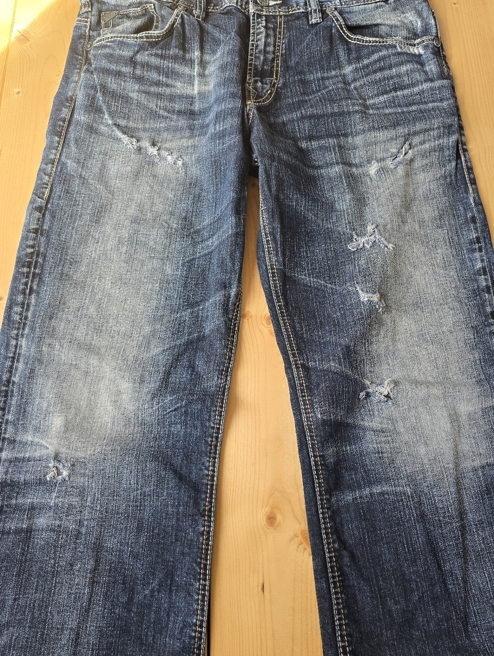 Silver Gordie Loose Fit Straight Leg Dark Wash Denim Jeans Mens 36X36 - Picture 4 of 15
